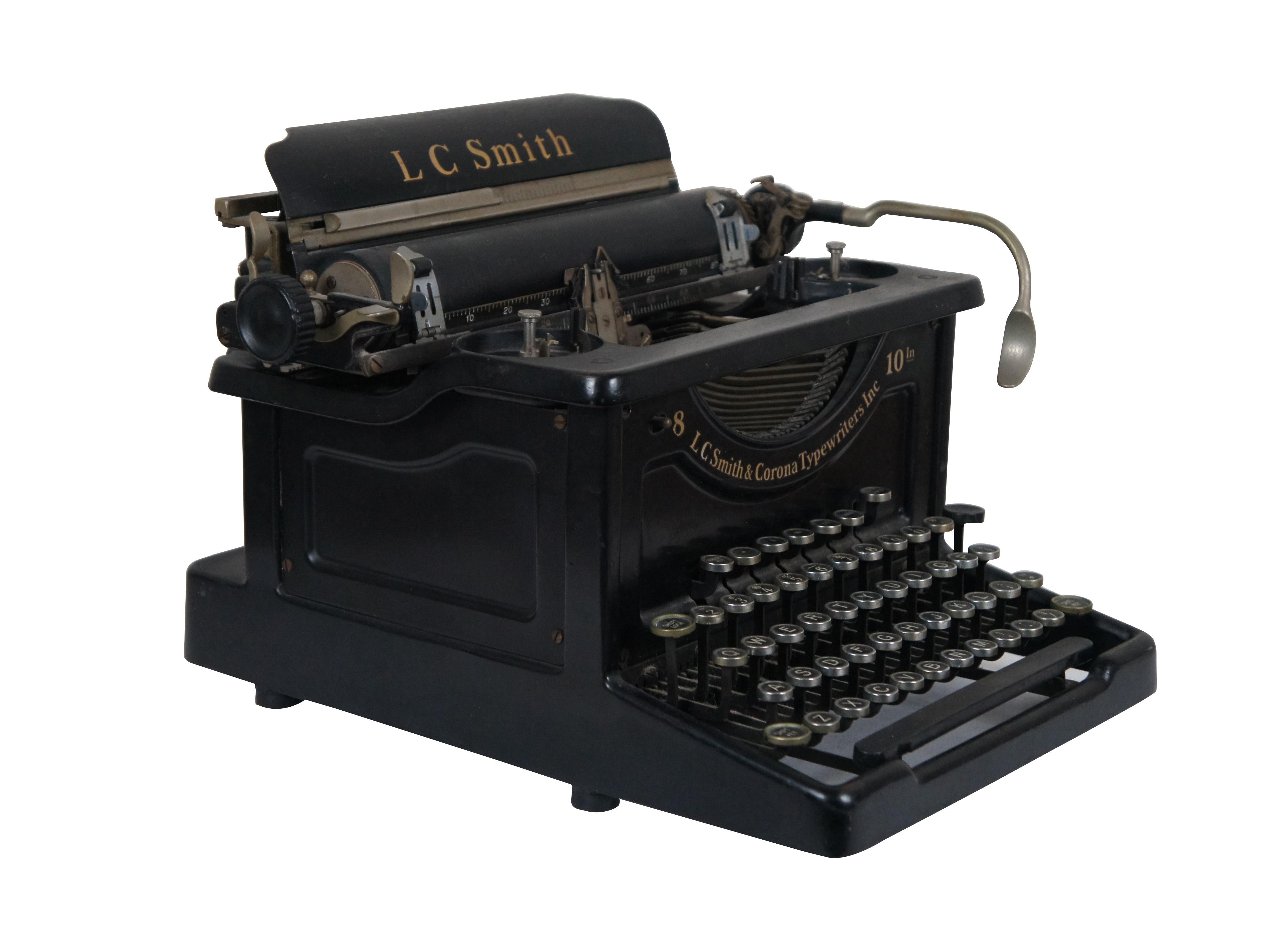 Antike 1930 LC Smith & Corona Standard & Silent No 8 Schreibmaschine 15