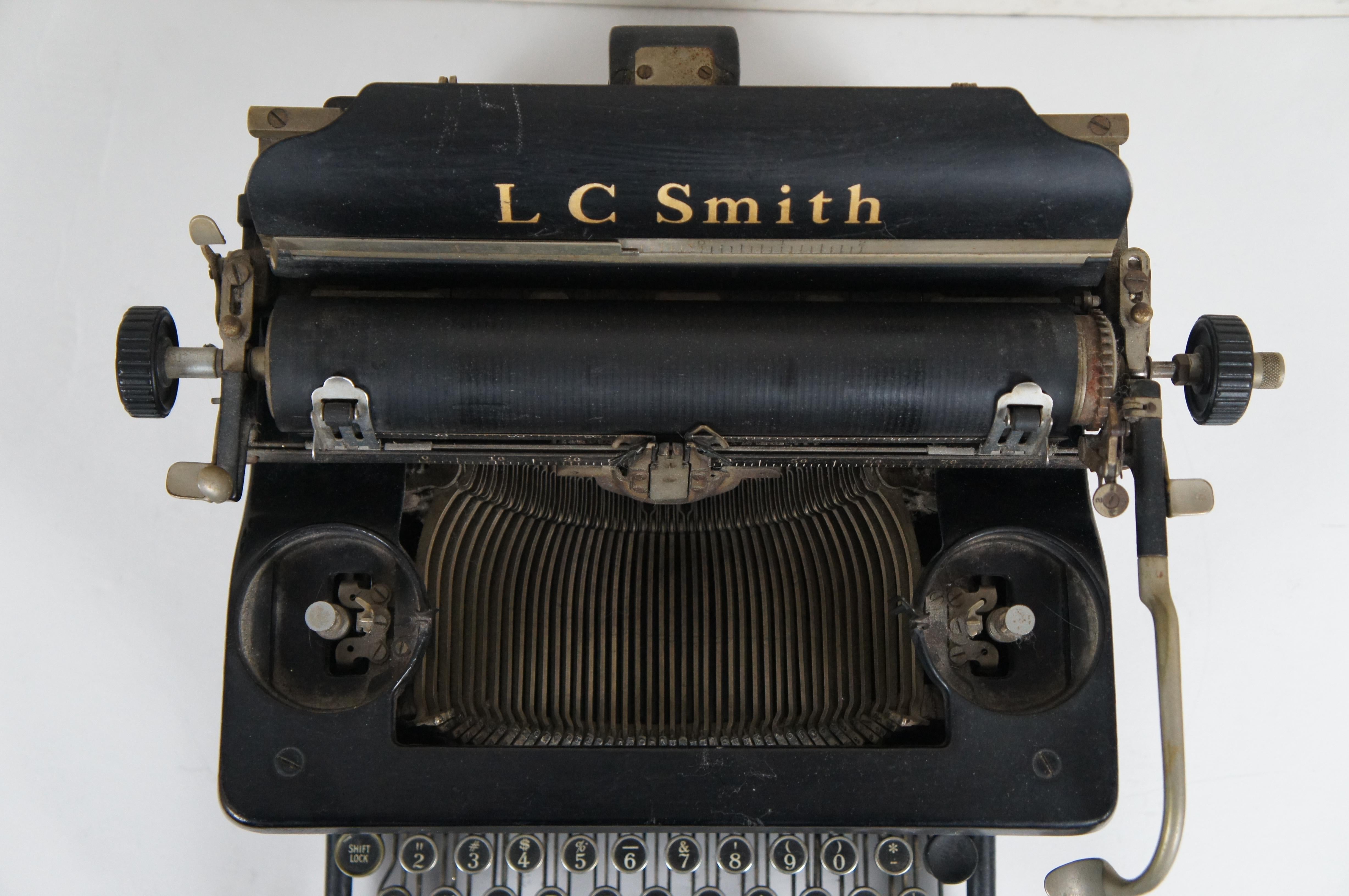 Metal Antique 1930 LC Smith & Corona Standard & Silent No 8 Typewriter 15