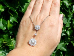 Antique 1930s 2.75 Carat Diamond and Platinum Necklace