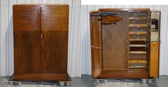ANTIQUE 1930s ART DECO COMPACTOM REGENT STREET LONDON GENTLEMANS ''YN'' WARDROBE
