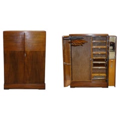 ANTIQUE 1930s ART DECO COMPACTOM REGENT STREET LONDON GENTLEMANS ''YN'' WARDROBE