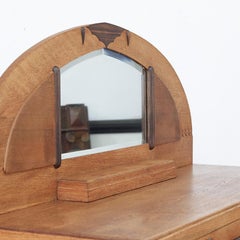 Antique 1930's Art Deco Design Dresser with Mirror in oak