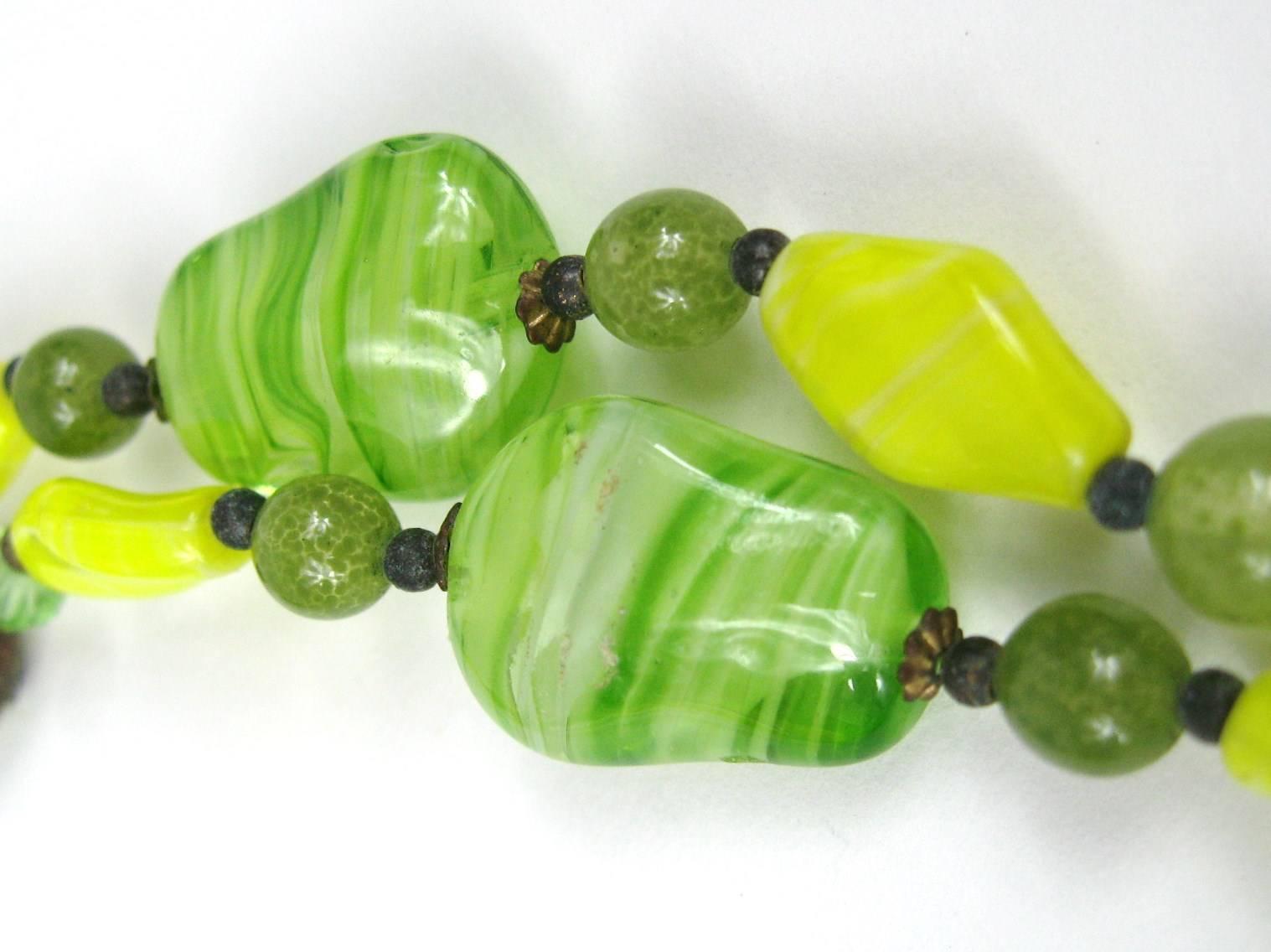 lampwork bead necklace