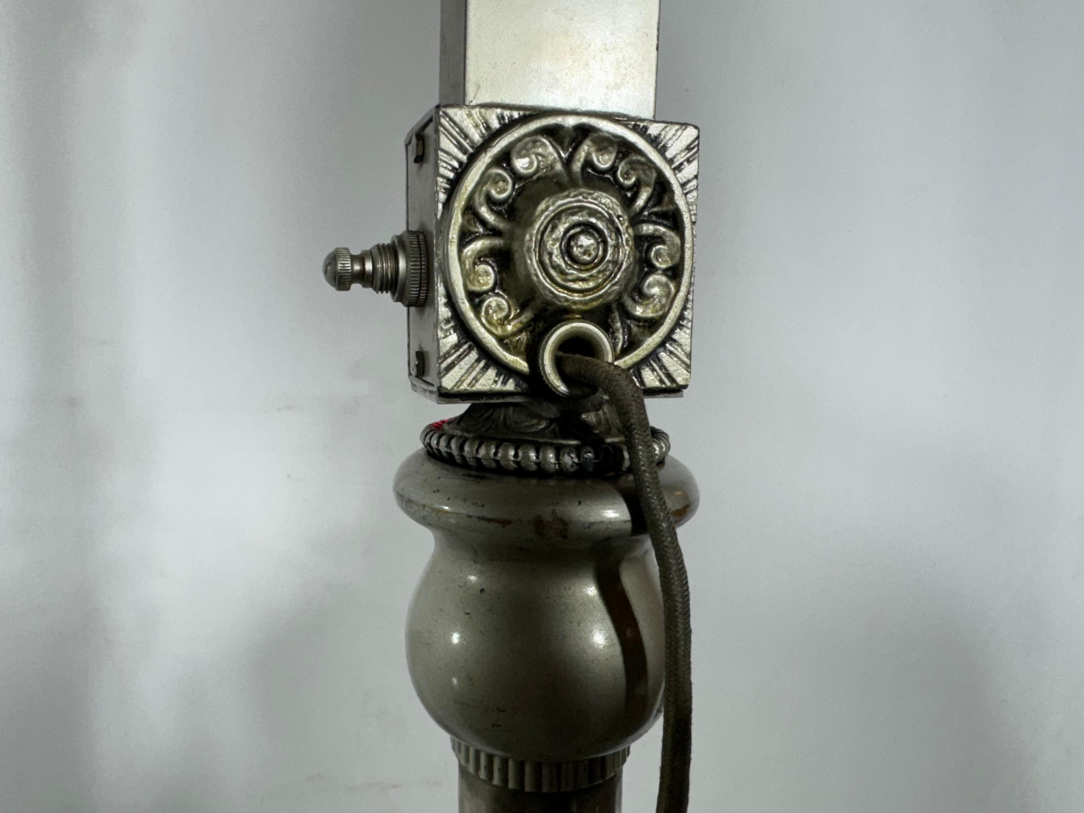 American Antique 1930's Cast Aluminum Church / Funeral Light Up Crusifix For Sale