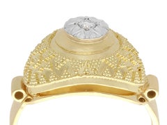 Antiker Cocktailring aus Diamant und Gelbgold aus den 1930er Jahren