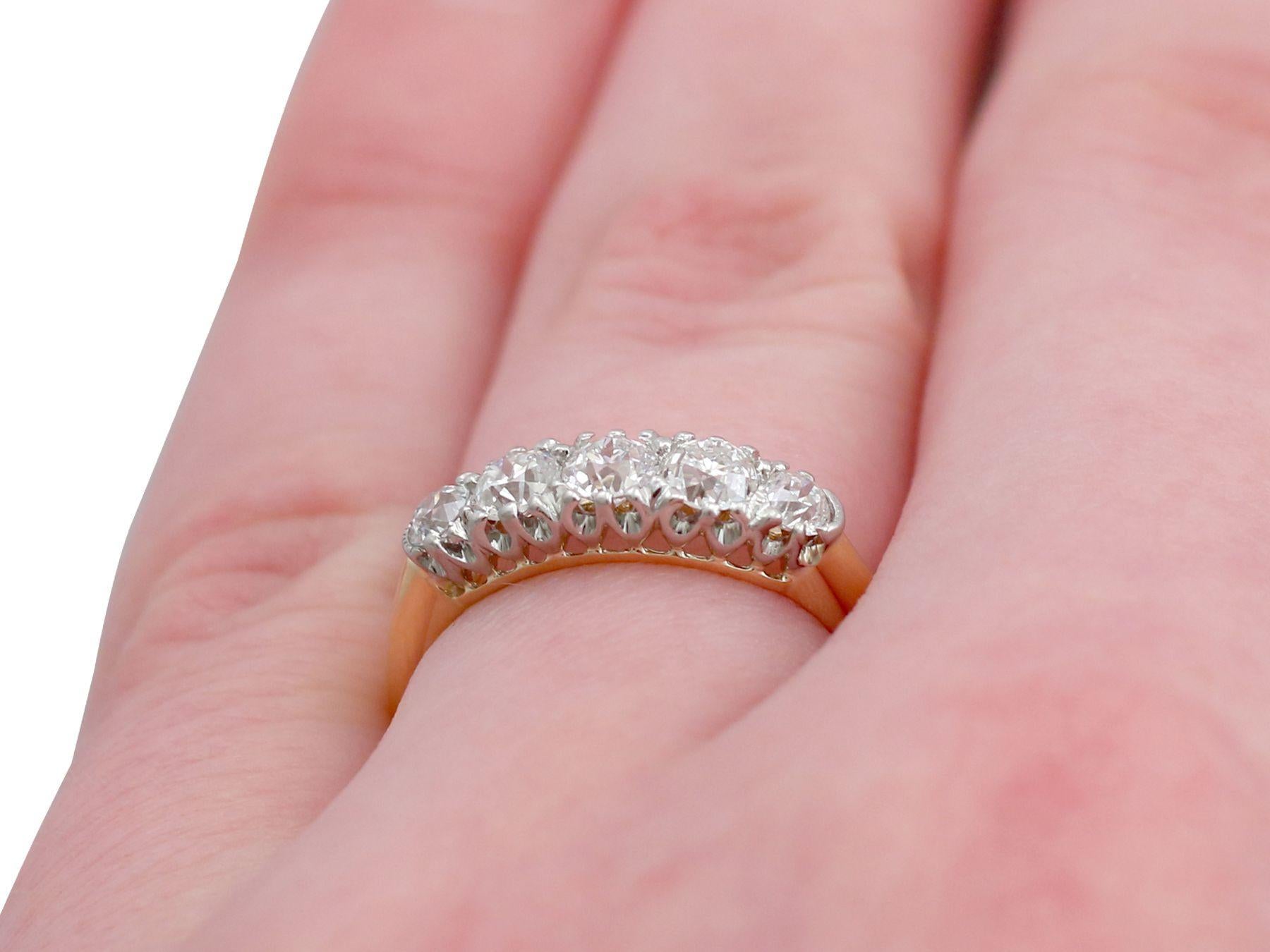 1930s Diamond and Yellow Gold Band Ring For Sale 3