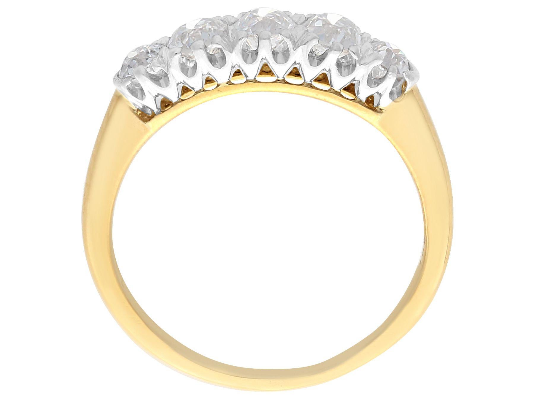 Women's or Men's 1930s Diamond and Yellow Gold Band Ring For Sale