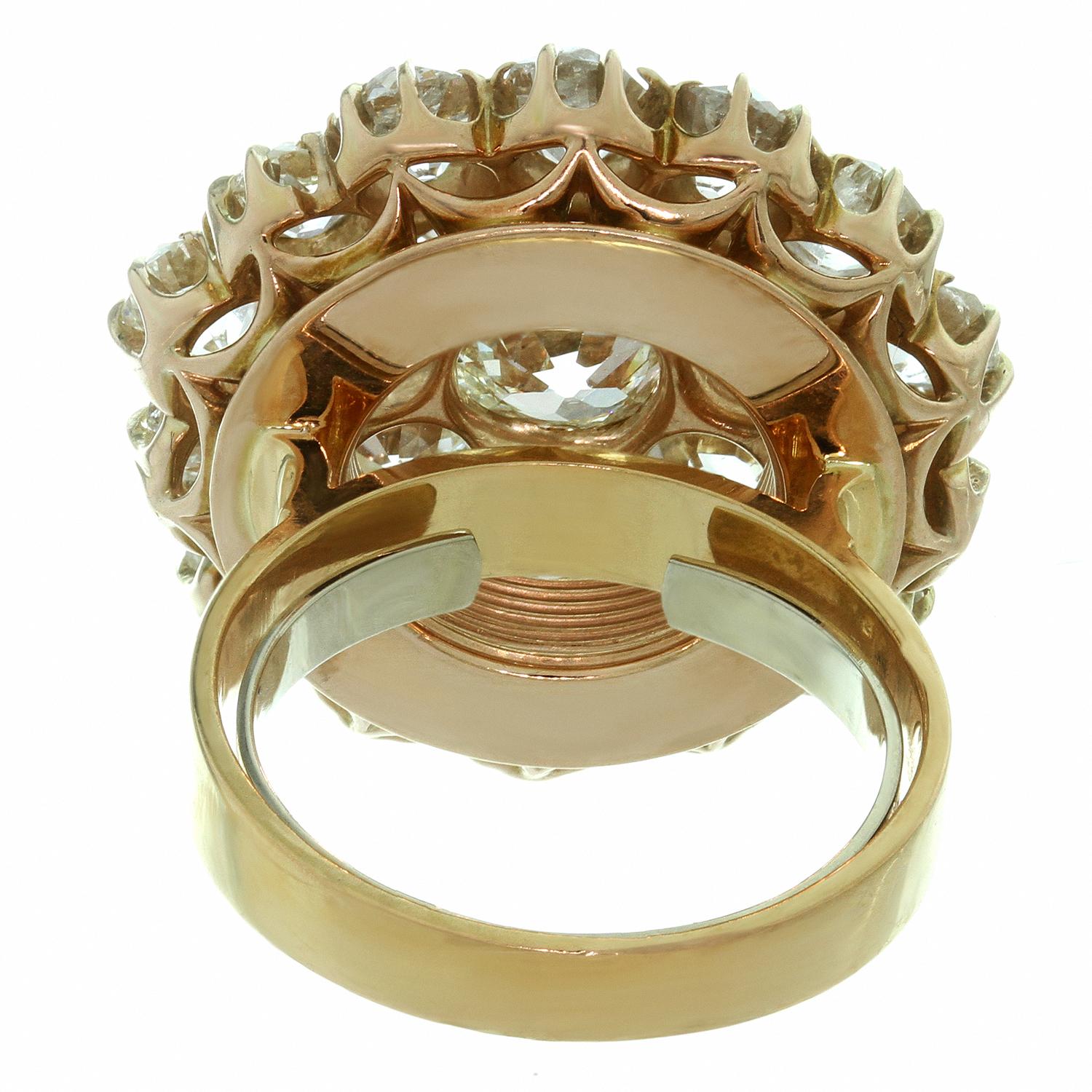 Women's Antique 1930s Diamond Rose Gold Dress Ring