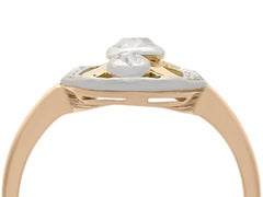 Antique 1930s Diamond Yellow Gold Cocktail Ring