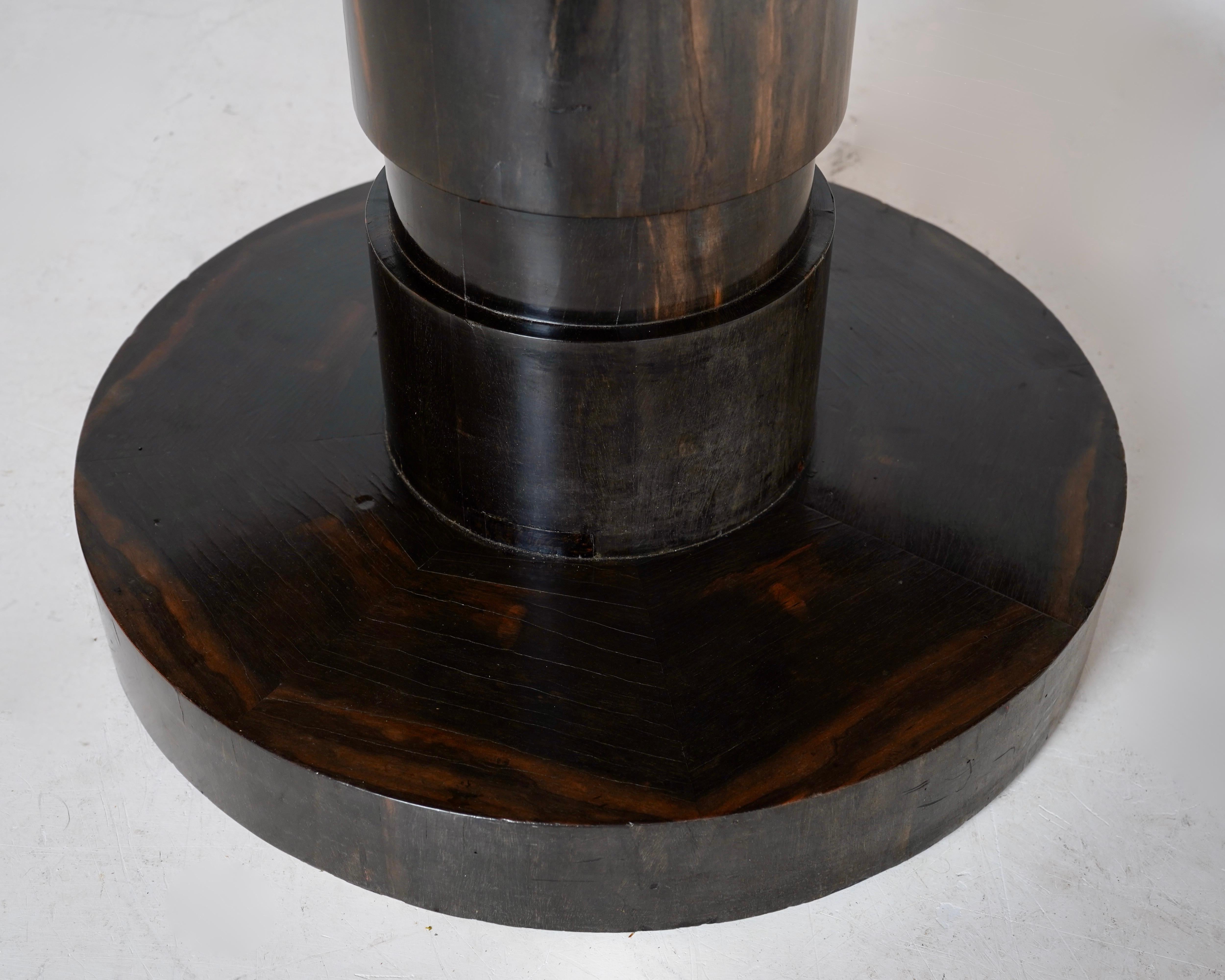 Antique 1930s Ebonised Pedestal Guéridon Hall Centre Dining Table 5