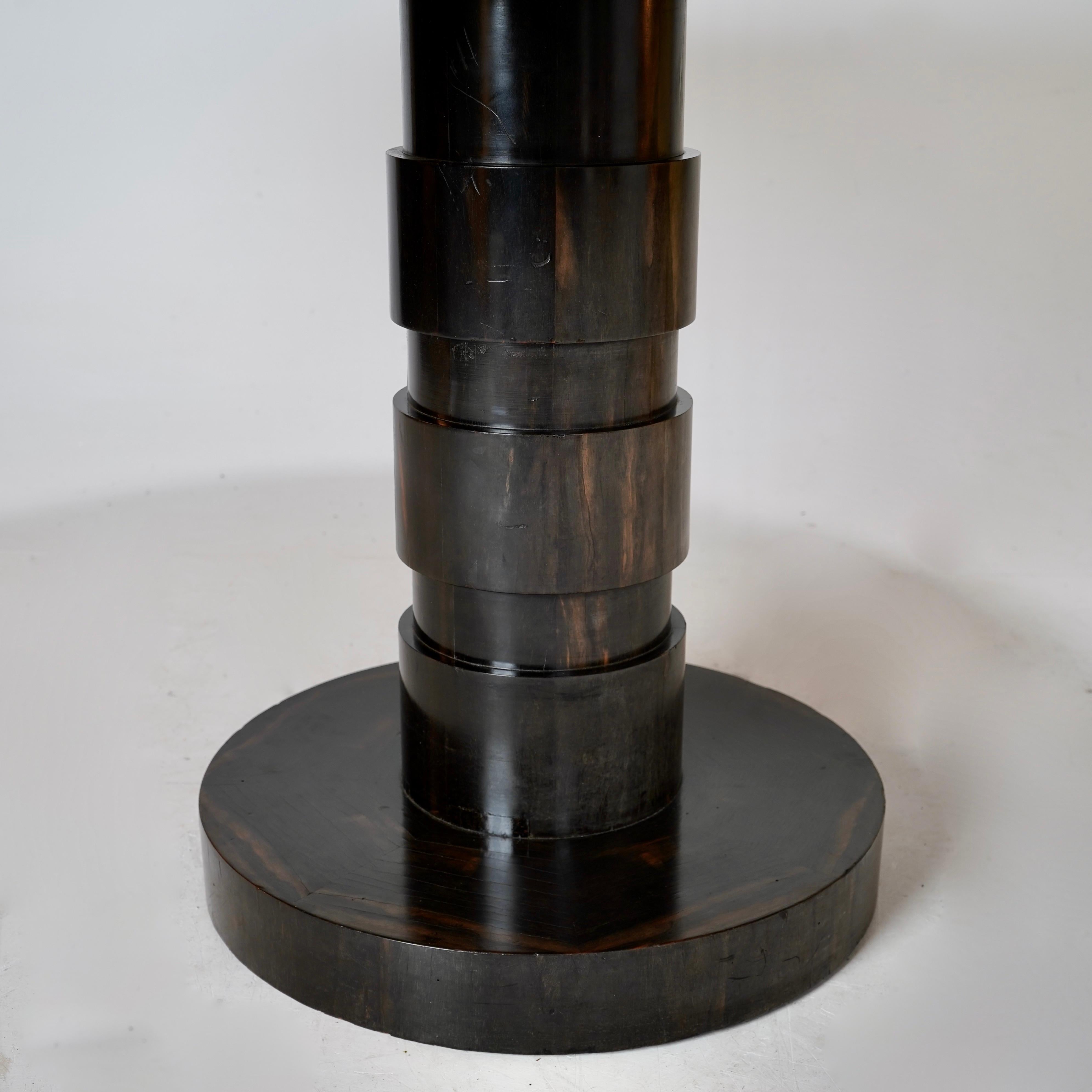 Antique 1930s Ebonised Pedestal Guéridon Hall Centre Dining Table 1