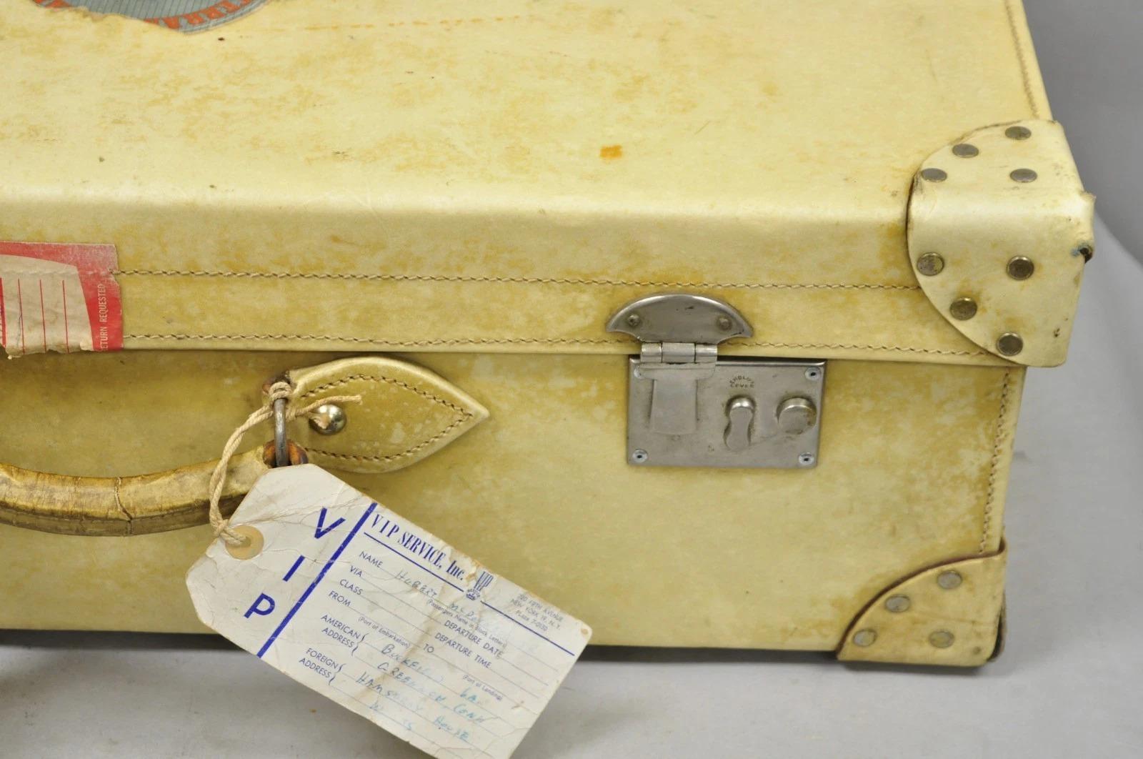 Antique 1930s Französisch Vellum Pergament große 30