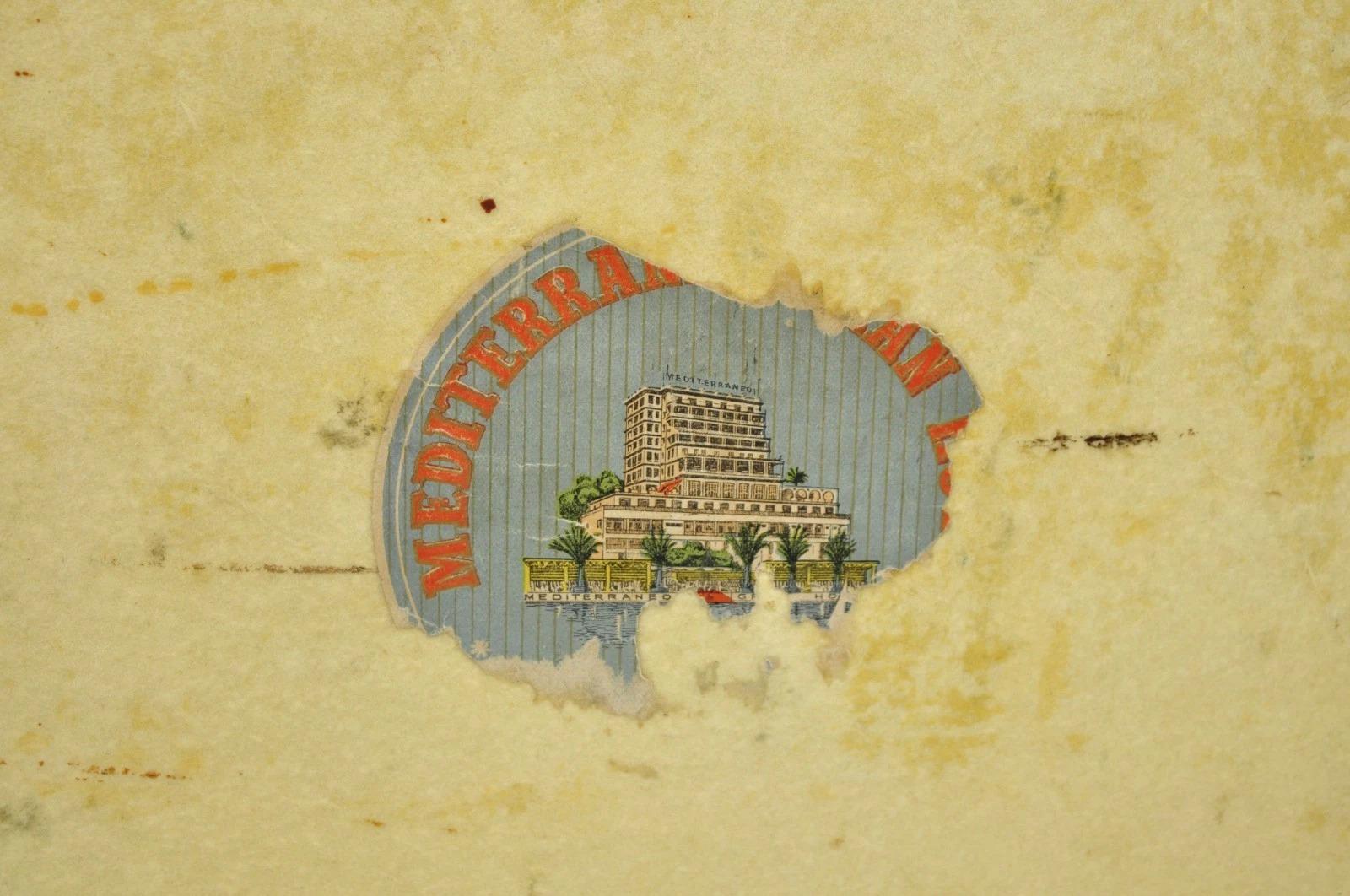 Antique 1930s Französisch Vellum Pergament große 30