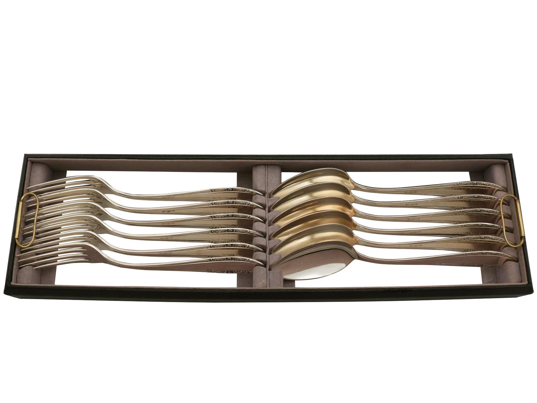 Antique 1930s German Silver Canteen of Cutlery for Six Persons In Excellent Condition In Jesmond, Newcastle Upon Tyne