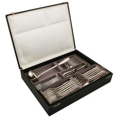 Vintage 1930s German Silver Canteen of Cutlery for Six Persons