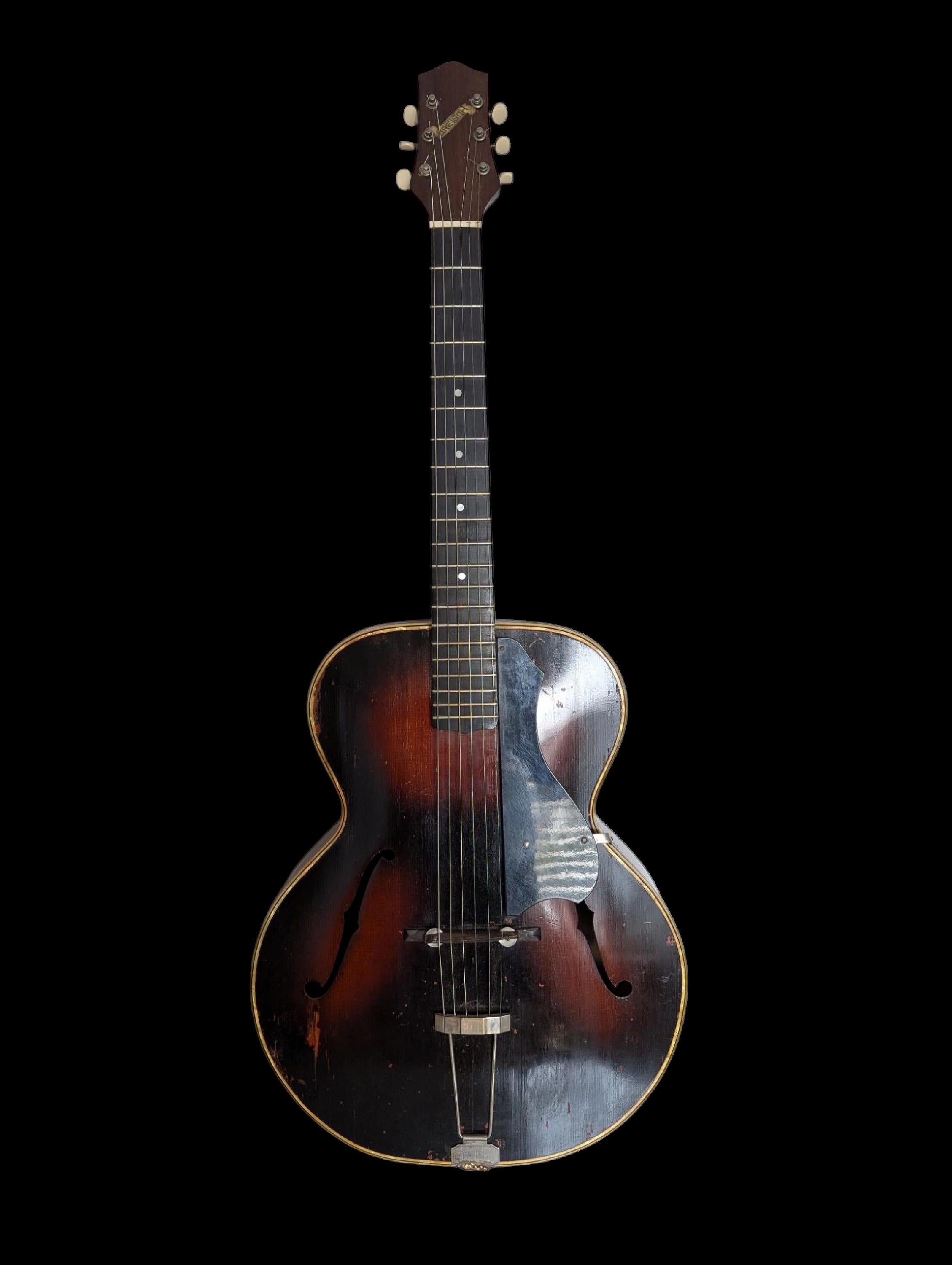 Carved Antique 1930's Gretsch Arch Top Acoustic Guitar For Sale