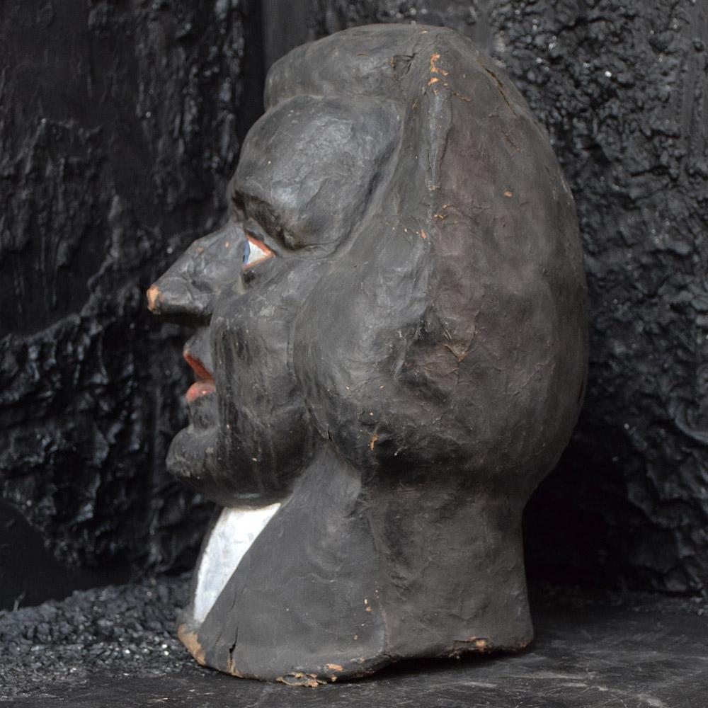 Antique 1930s Judge Theatre Papier Mâché Head from Paris For Sale 5