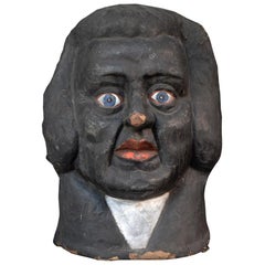 Vintage 1930s Judge Theatre Papier Mâché Head from Paris