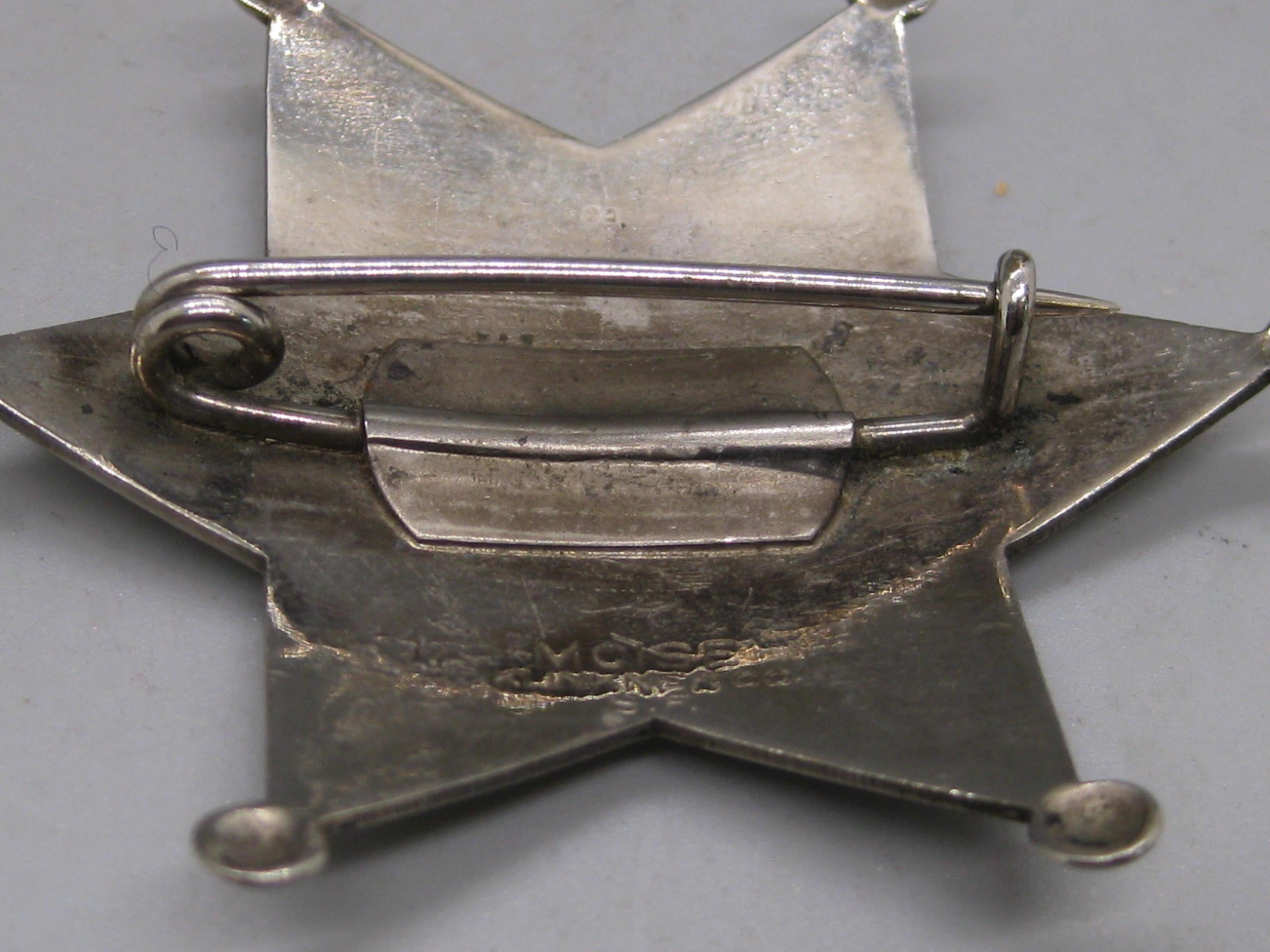 Antique 1930's Moise Klinkner U.S. Custodian Service Marshall Badge OBSOLETE! For Sale 4