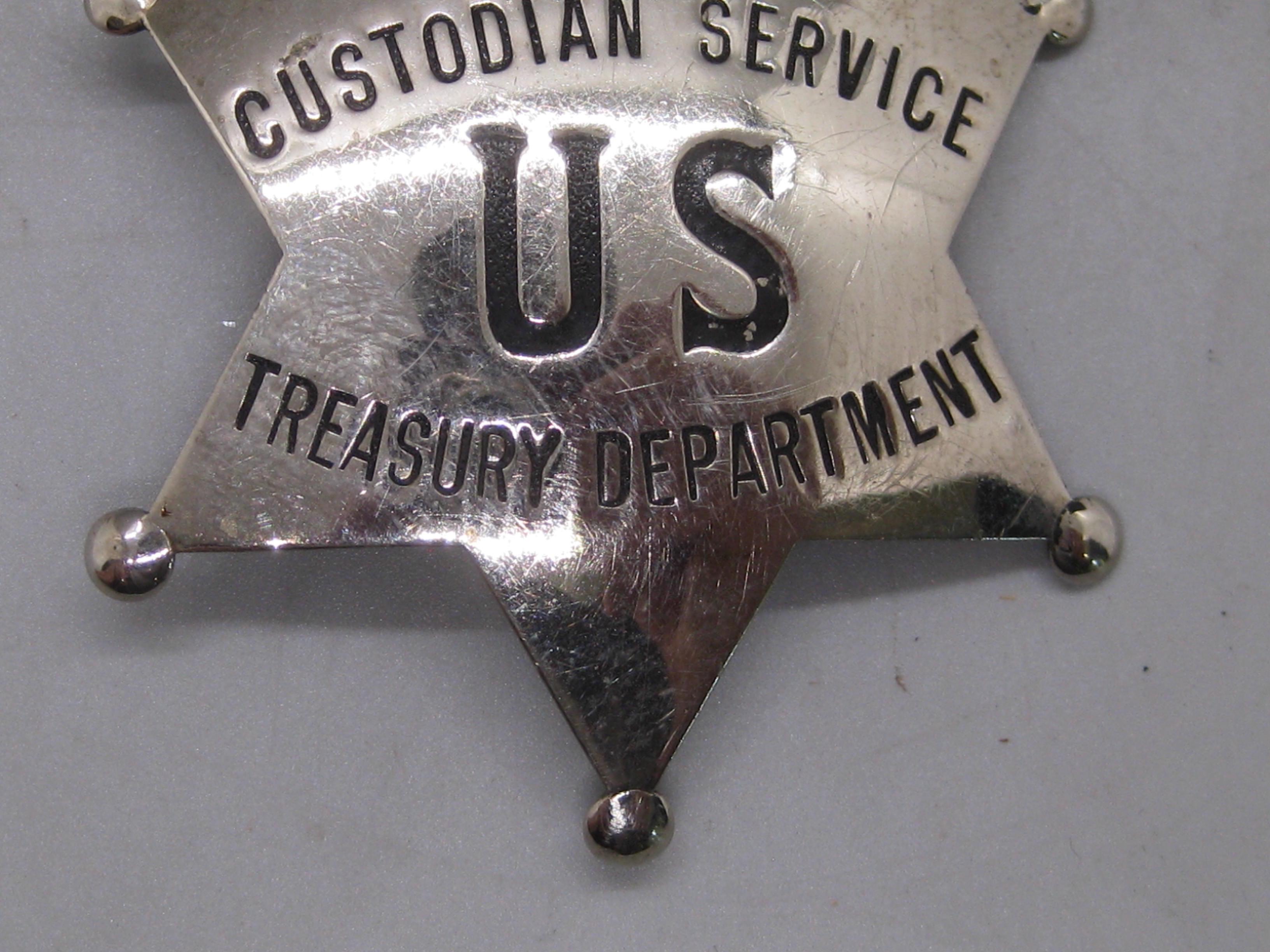 American Antique 1930's Moise Klinkner U.S. Custodian Service Marshall Badge OBSOLETE! For Sale
