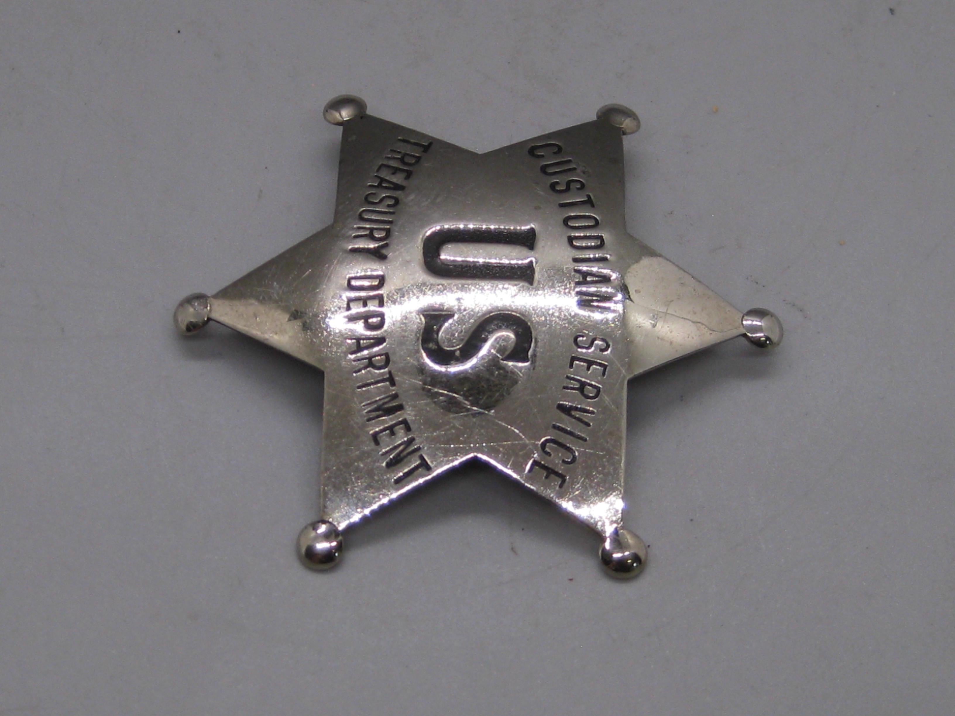 Antique 1930's Moise Klinkner U.S. Custodian Service Marshall Badge OBSOLETE! For Sale 1