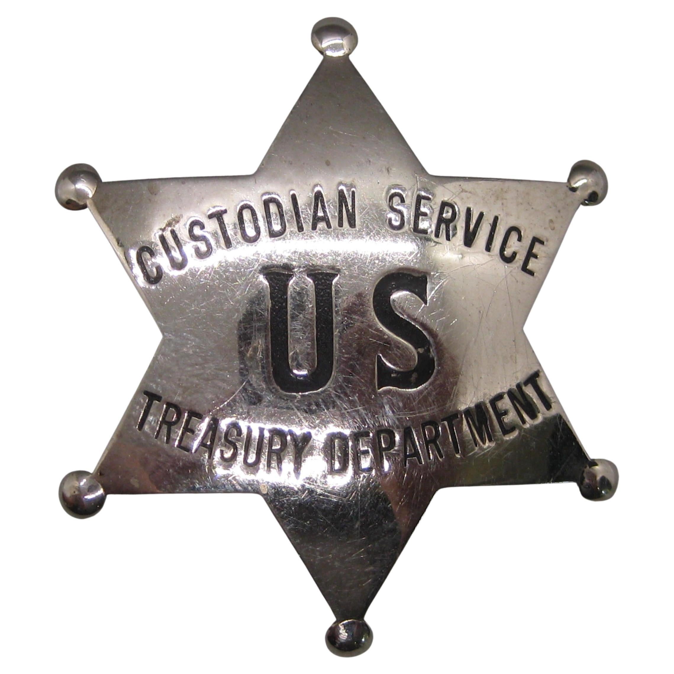 Antique 1930's Moise Klinkner U.S. Custodian Service Marshall Badge OBSOLETE! For Sale