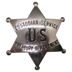 Antique 1930's Moise Klinkner U.S. Custodian Service Marshall Badge OBSOLETE!