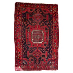 Antike 1930er Jahre persischen Hamadan Teppich - handgefertigt Tribal Wolle, 5,3'' x 7,11' -1C1247
