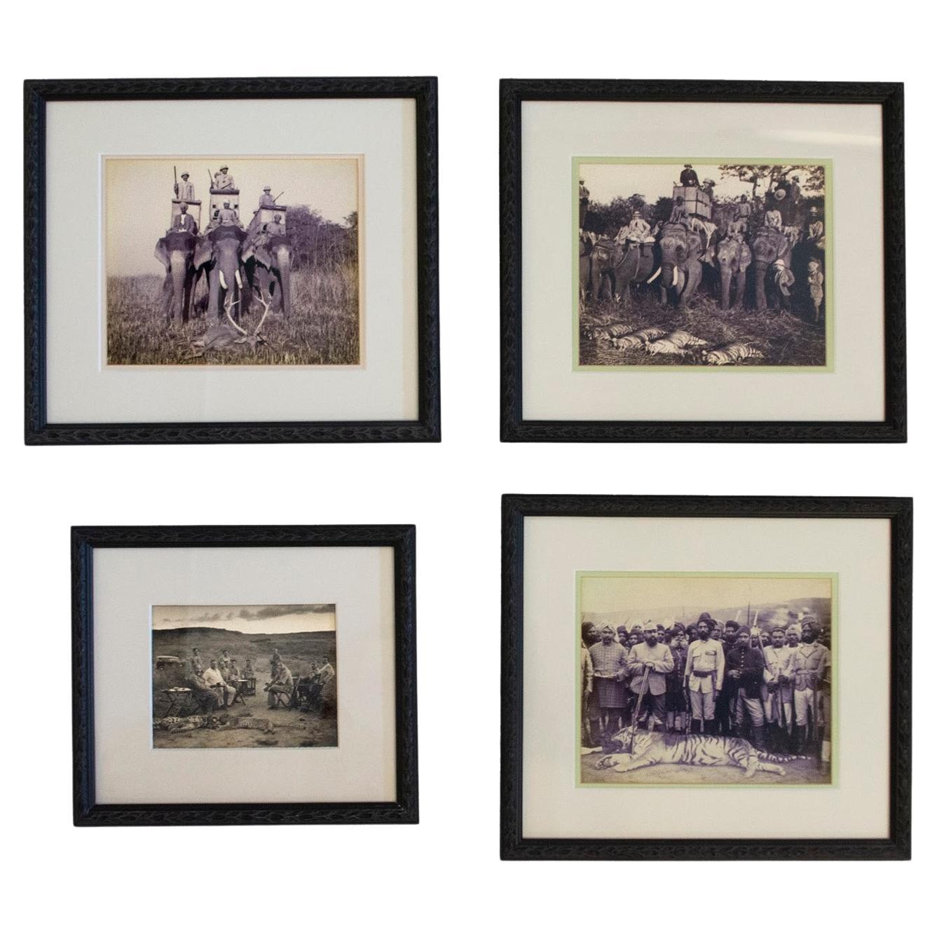 Antique 1930s Photos of a Tiger Hunt in Colonial India For Sale