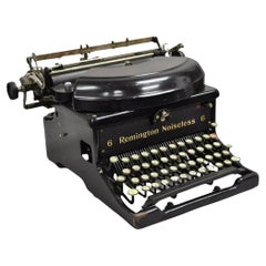 Antique 1930s Remington Noiseless Model 6 Black Typewriter