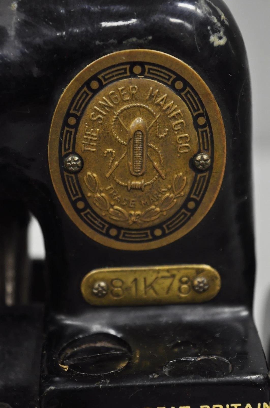 Antigua máquina de coser overlock Singer 81-K78 de los años 30, fabricada en Gran Bretaña en Bueno estado para la venta en Philadelphia, PA