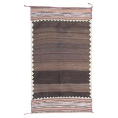 Antique 1930s Sofreh Wool Kilim Rug, Undyed Tribal Flatweave 157x89 cm