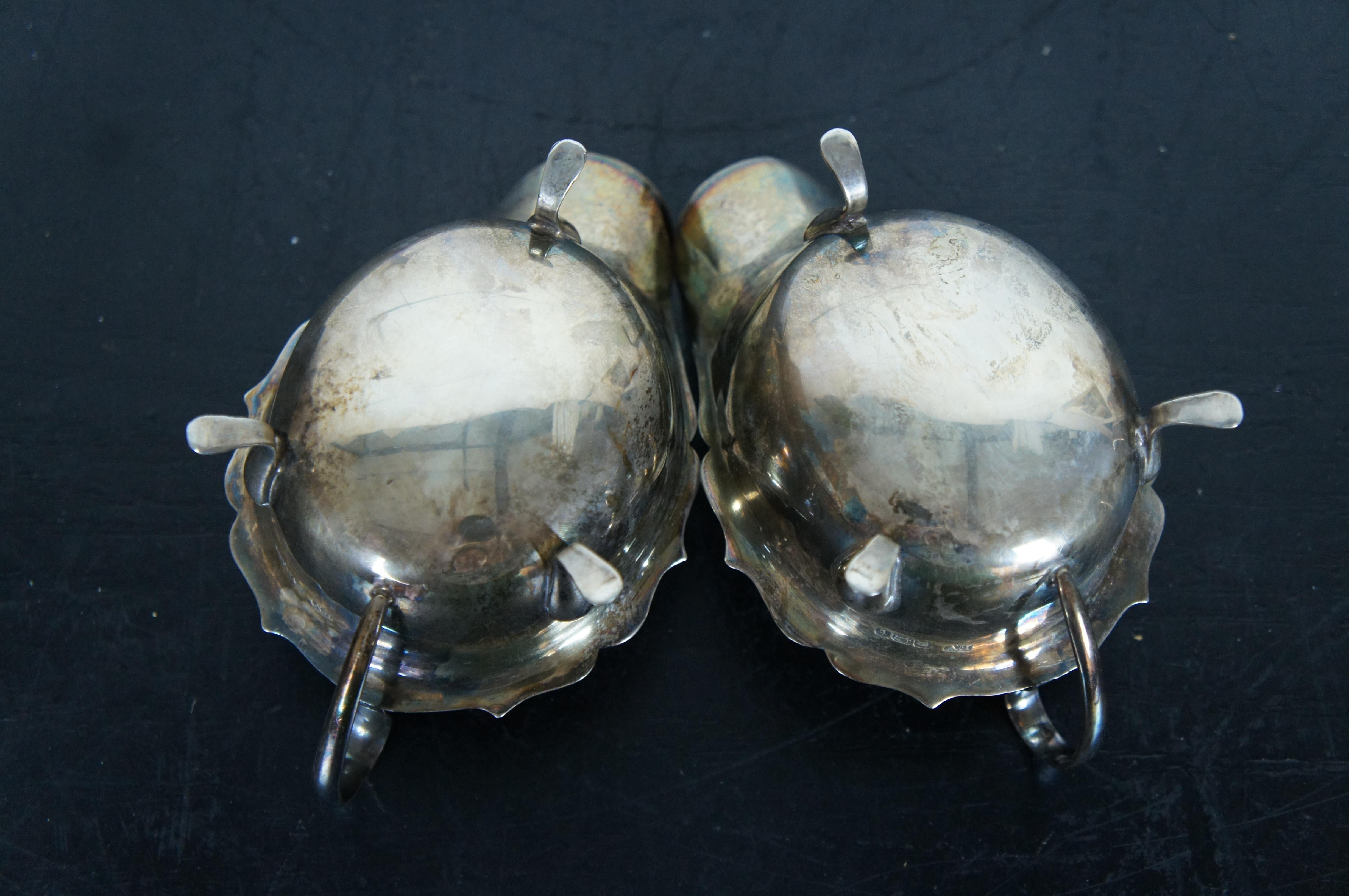 Antiguo juego de salseras y cucharones de plata de ley de Edward Viner de 1936 en venta 3