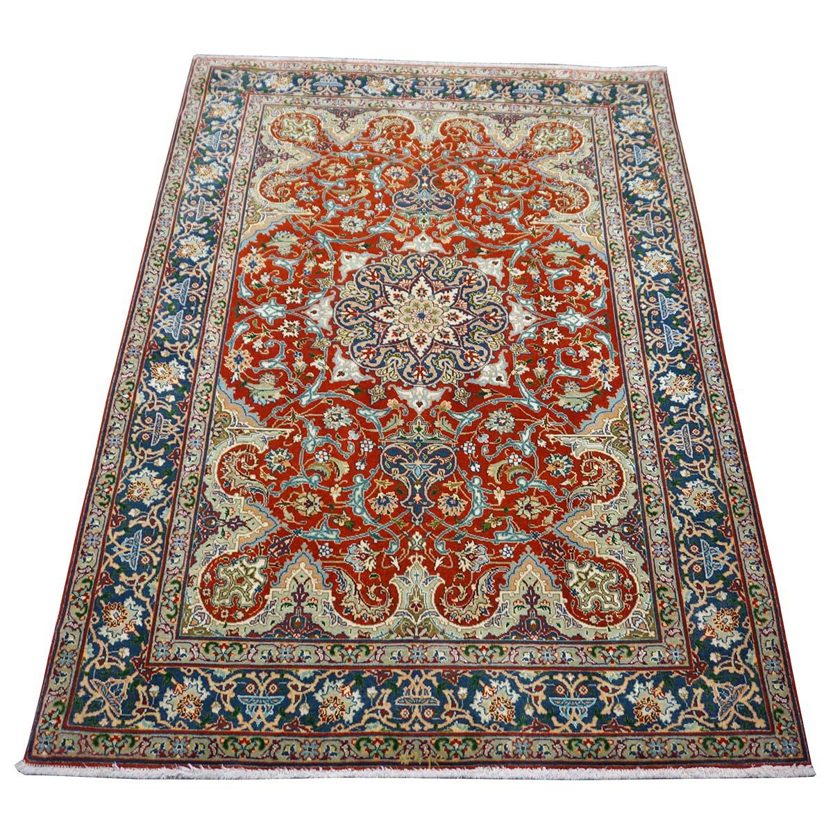 Ashly Fine Rugs presents an extremely fine 1940s Antique Persian Tabriz 3x4 Handmade Area Rug. Tabriz is a northern city in modern-day Iran and has forever been famous for the fineness and craftsmanship of its handmade rugs. This piece has a