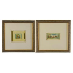Antique 1940's French Soap label by Victor Vissier, a Pair, Framed and Matted