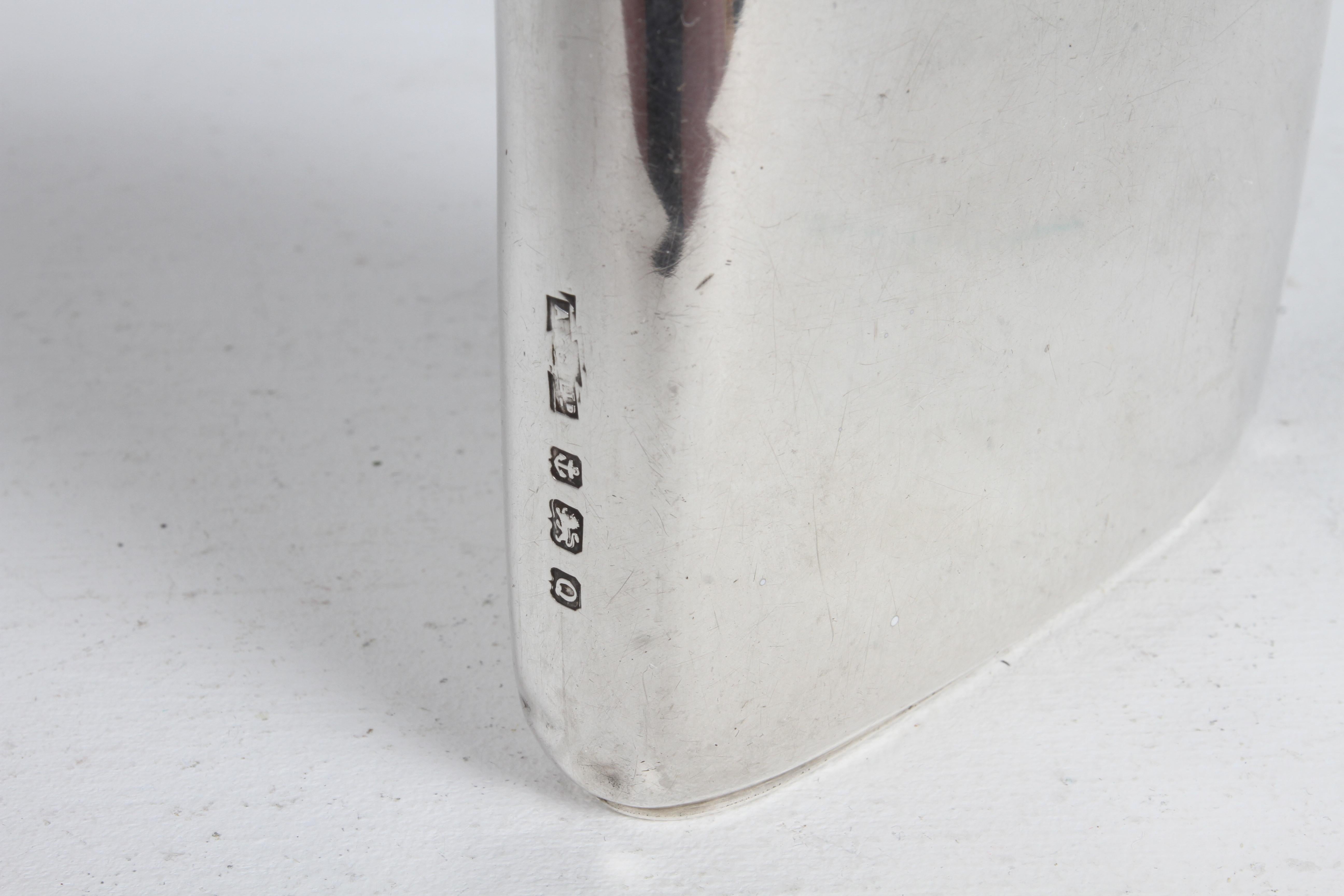 Antique 1940s Gentleman's Sterling Silver Pocket or Hip Flask by Asprey London  For Sale 11