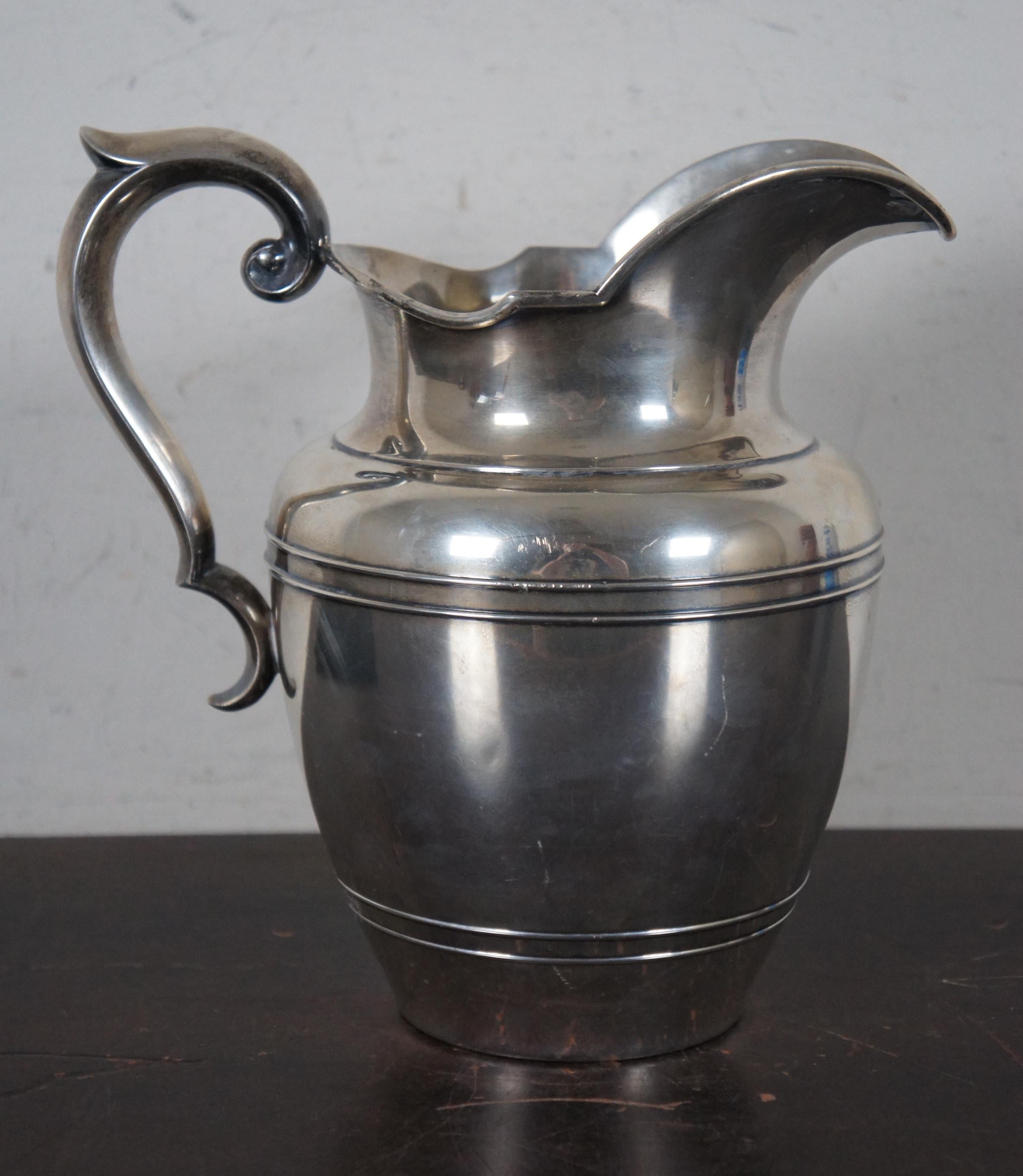 Georgian Antique 1940s Gorham Sterling Silver 5 Pint Water Pitcher A11710 .925 80oz