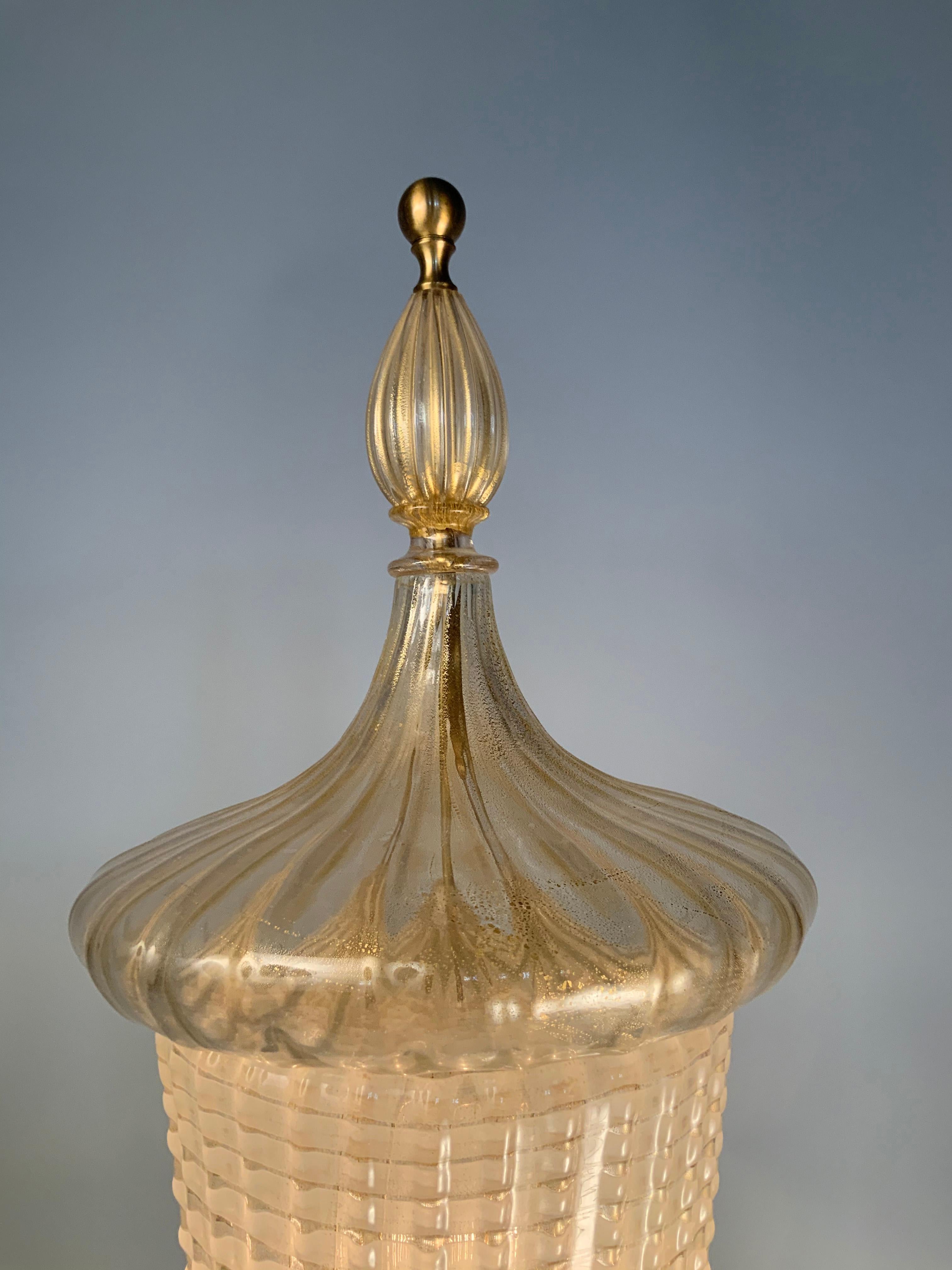 Antique 1940s Italian Murano Lamp by Barovier In Good Condition In Hudson, NY