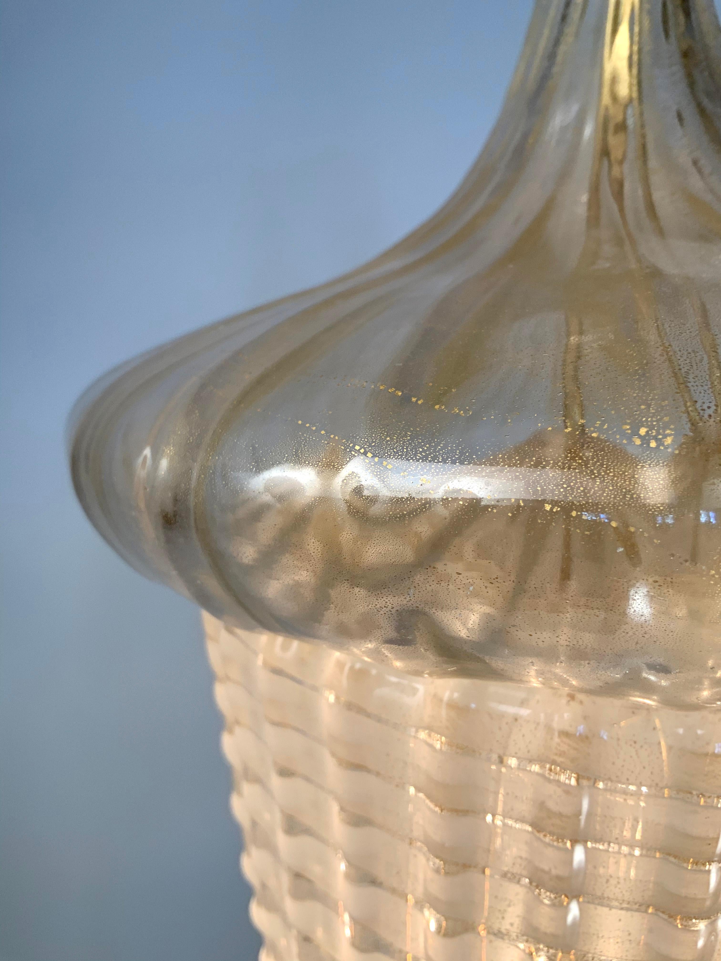 Glass Antique 1940s Italian Murano Lamp by Barovier