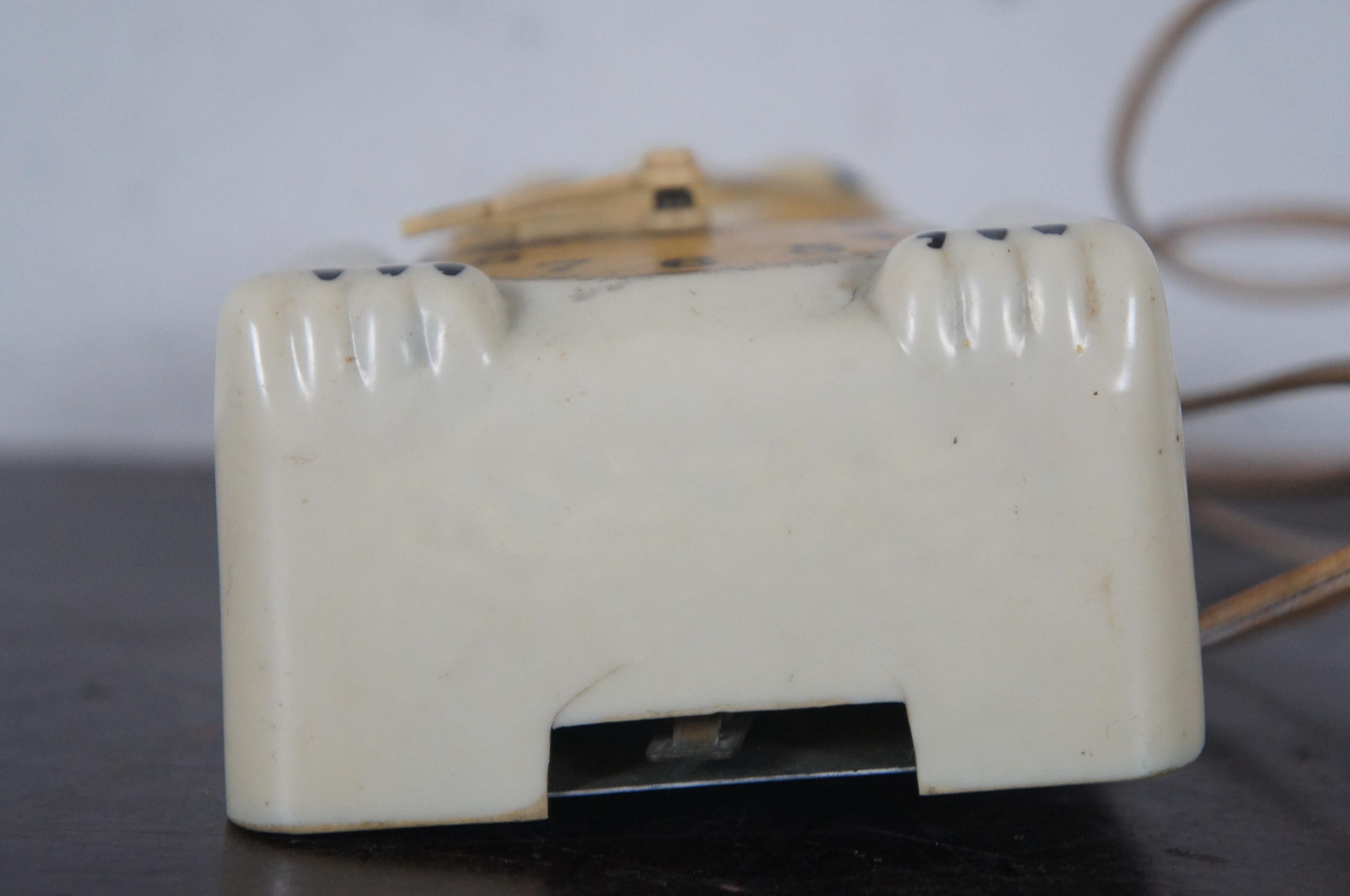 Antique 1940s Kit Cat Klock Model C2 Electric Wall Clock Ivory MCM Mid Century 2