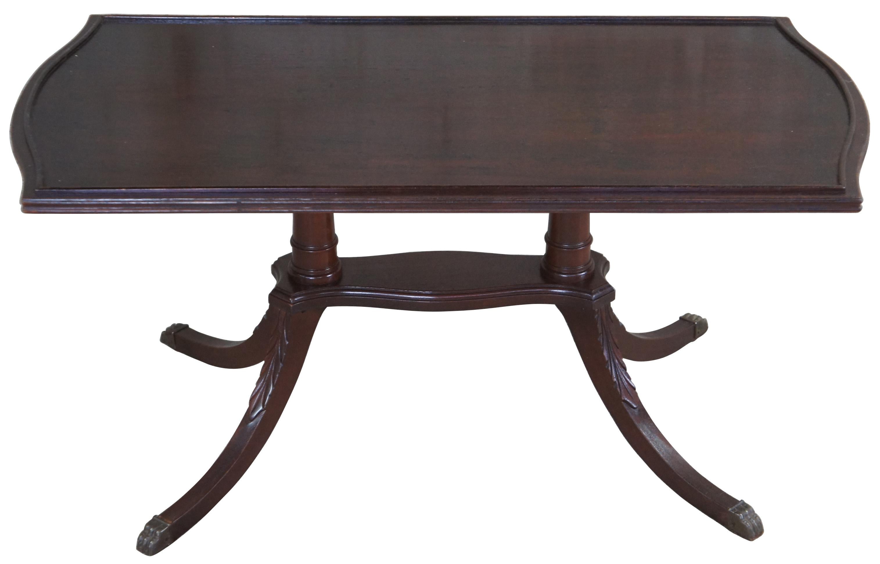 duncan phyfe coffee table with glass top