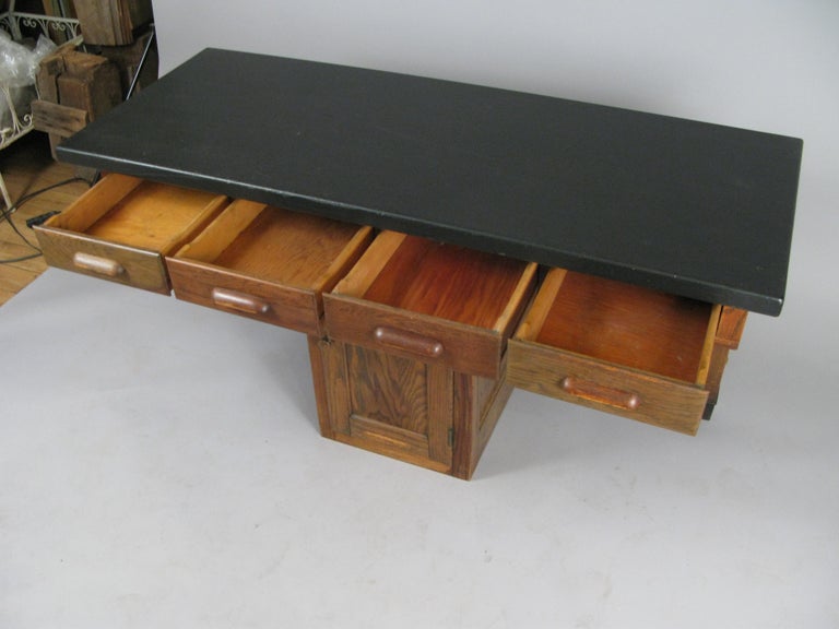 Antique 1940s Oak Lab Desk Table by Welch at 1stDibs antique lab
