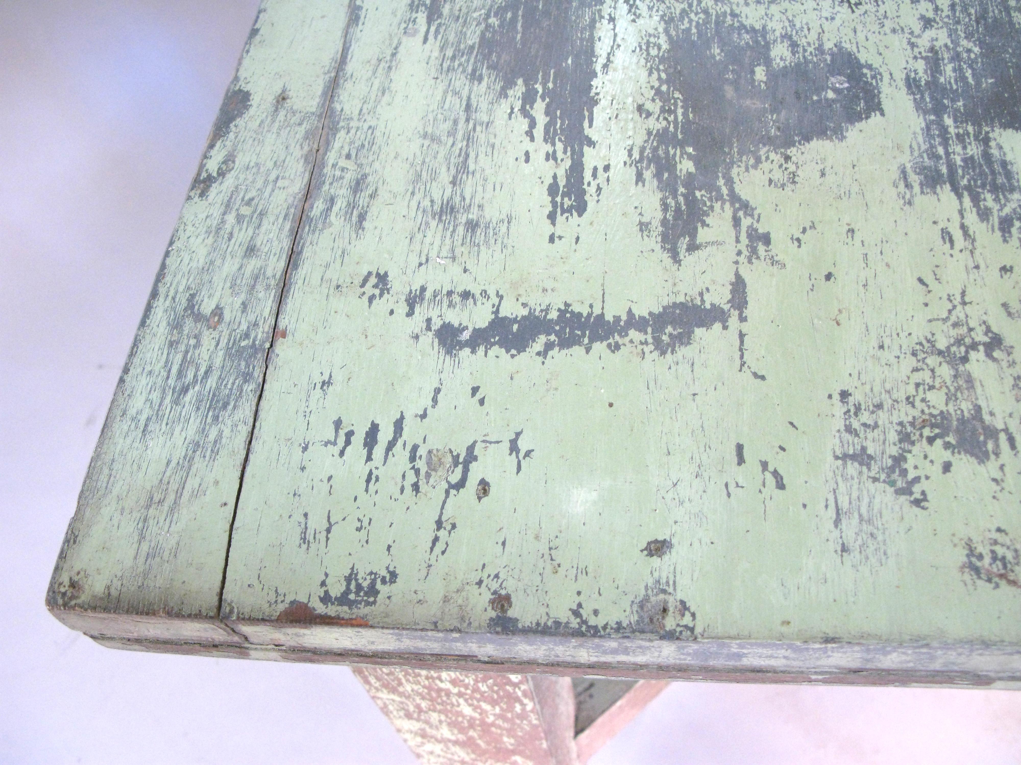 Antique 1940s Painted Country Table 5
