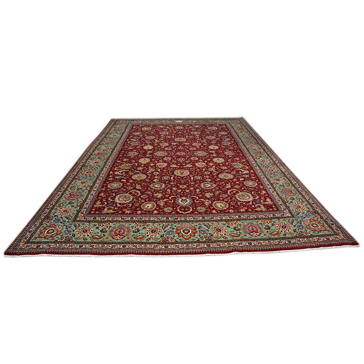  Ashly Fine Rugs presents a 1940s Antique Persian Pahlavi Tabriz 11x16 Wool Handmade Rug. Tabriz is a northern city in modern-day Iran and has forever been famous for the fineness and craftsmanship of its handmade rugs. These rugs are better known
