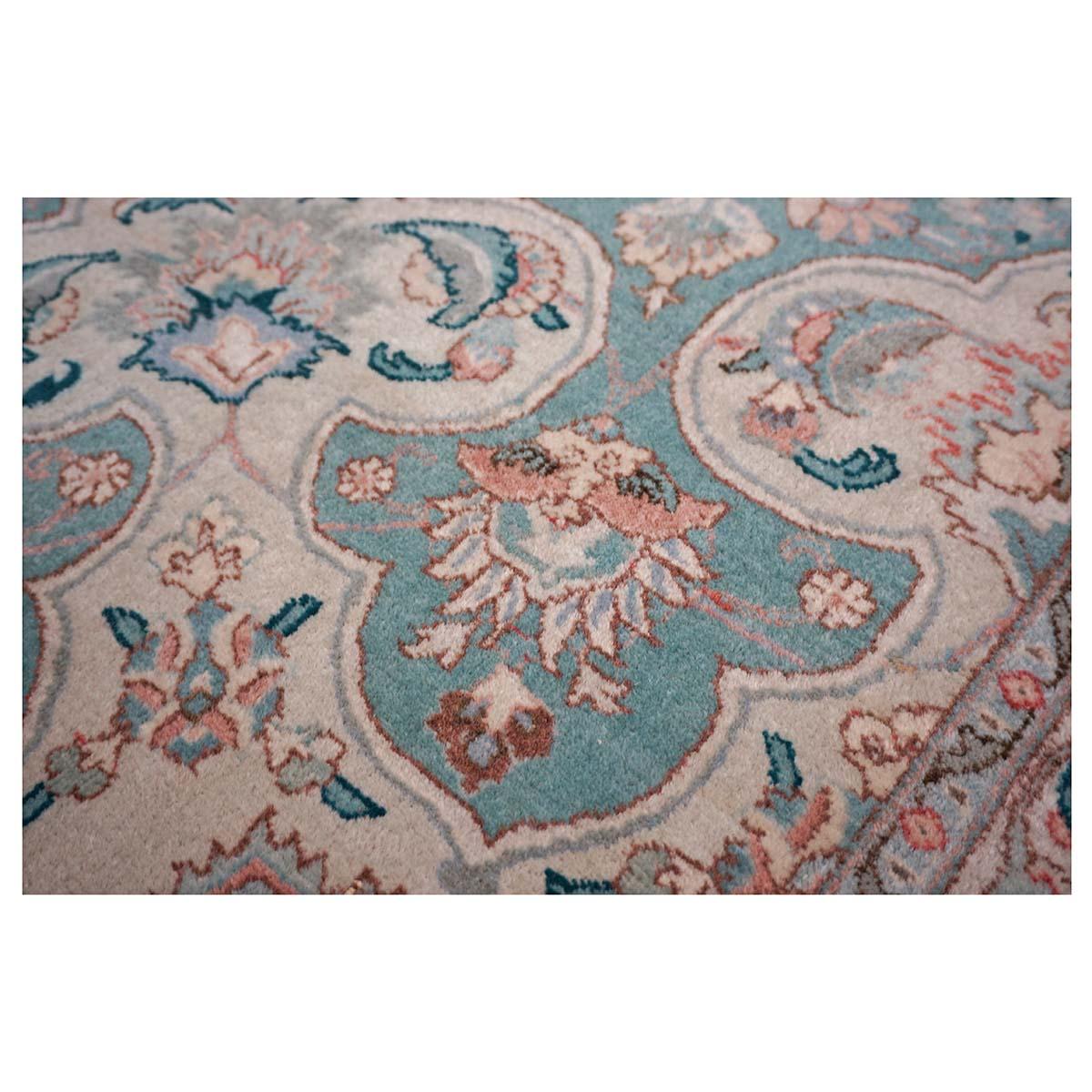 Antike 1940er Jahre persischen Tabriz Pahlavi 11x18 Elfenbein & Blau handgefertigt Bereich Teppich im Angebot 6