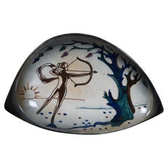 Antique 1940s, Stonelain Ltd Diana the Huntress Ceramic Tray Alfonso Vila Shum