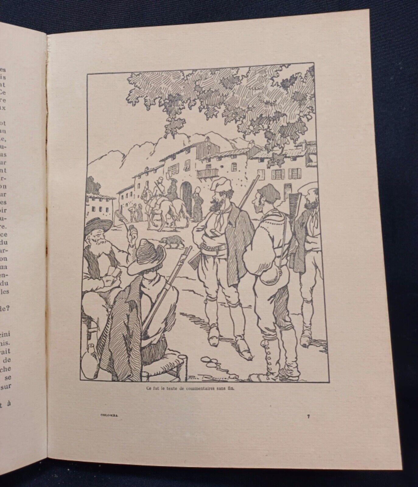 Milieu du XXe siècle Livre ancien de 1950 - La Colomba de Mérimée, illustrée par Pierre Rousseau  - 2Y129 en vente