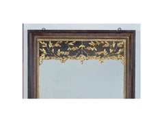 Antique 19c Italian Faux Bois & Giltwood Mirror