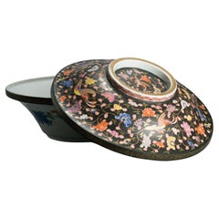 Antique 19C Japanese Porcelain Lacquered Lidded Tureen of superior quality Japan