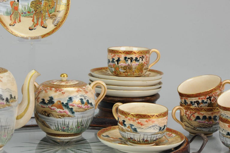 Service à thé japonais ancien en porcelaine fine